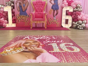 Custom Floor Decal, Adhesive Custom Printed Floor Banner, Birthday Party Decor, Decoration Sticker Vinyl Adhesive, Decorations, printed sign