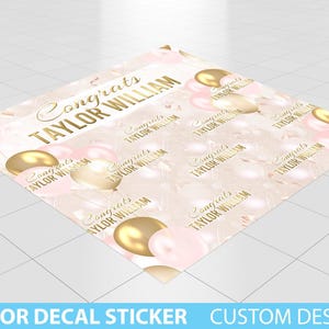 Custom Floor Decal sticker, Removable Sticker, Vinyl Floor Banner, Adhesive Floor Banner Graduation Decor Sticker, Graduation Grad Party