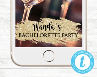 EDIT YOURSELF, Templett Snapchat Geofilter, Bachelorette Snapchat Geofilter, Instant Download, Birthday Snapchat filter, Editable Geofilter