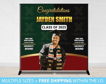 Graduation Backdrop Banner, Graduation Step and Repeat, Prom Backdrop, Graduation Backdrop, Custom Photo Prom Picture Class of Grad backdrop