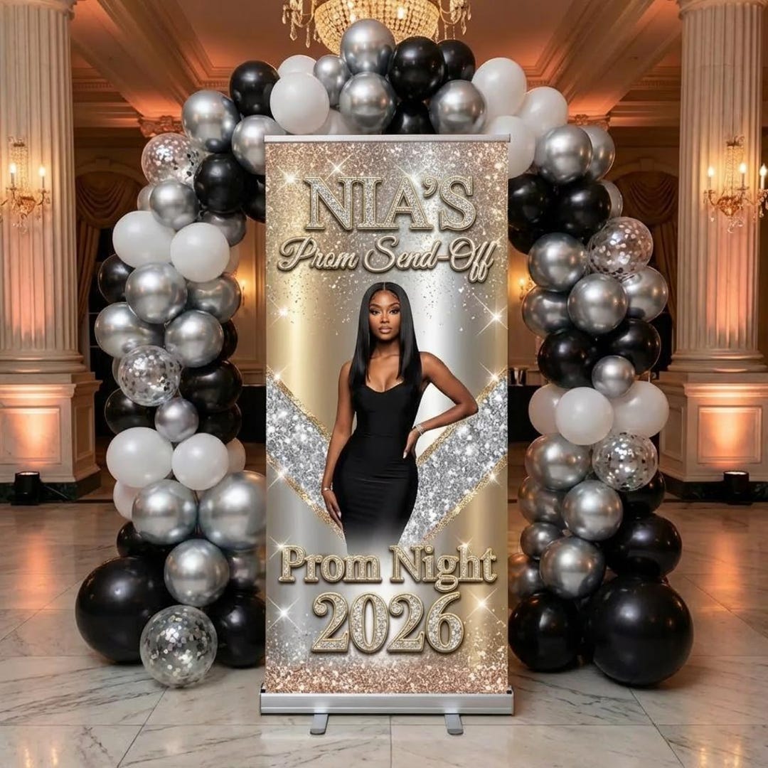 Custom Prom Banner, Retractable Banner, Prom Send off Welcome Sign ...