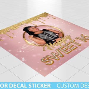 Custom Floor Decal sticker, Removable Sticker, Vinyl Floor Banner, Adhesive Floor Banner Sticker Decal Removable, Birthday Dance floor decal