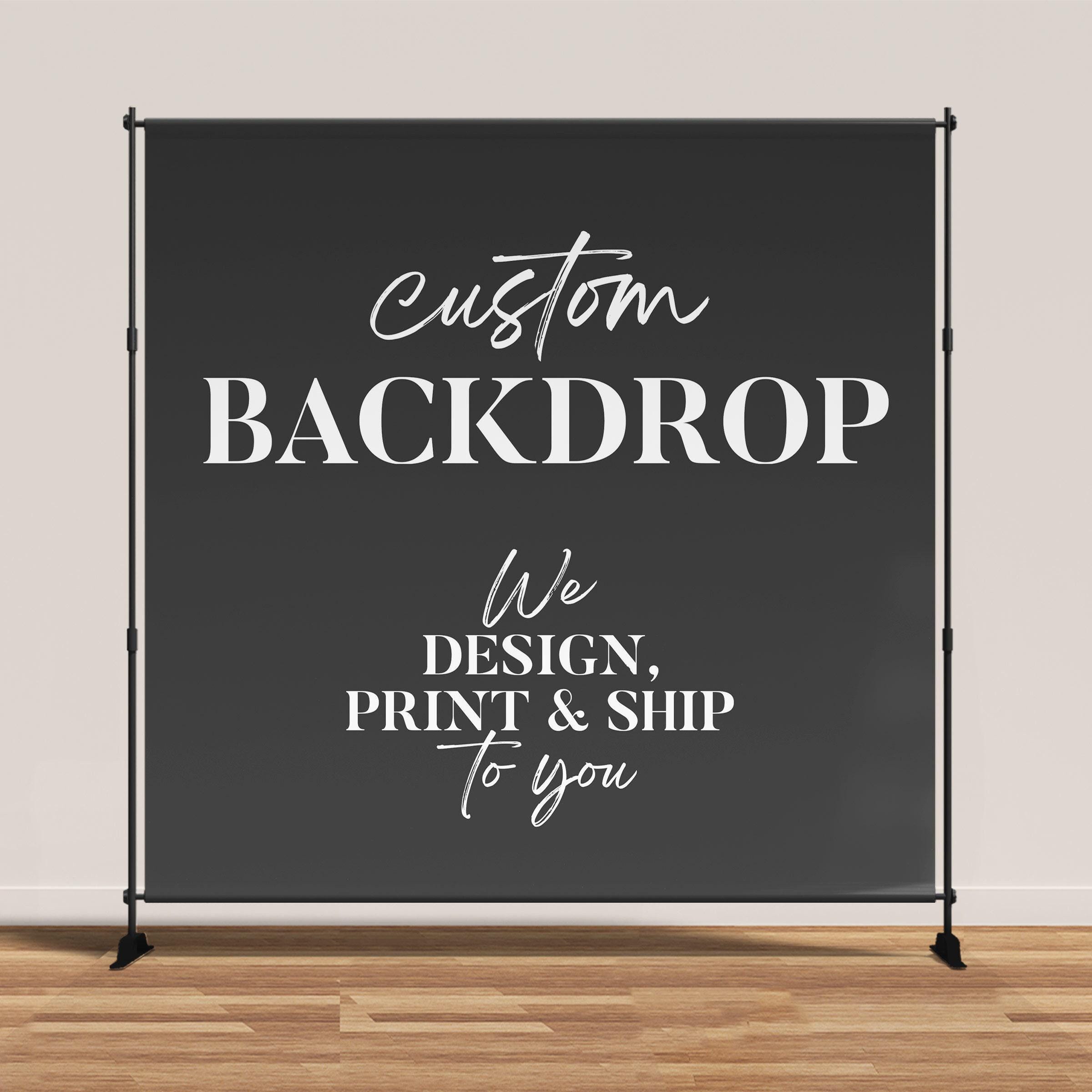 Custom Backdrop Banner, Complete Custom Design, Birthday Party Banner, Event Decor Sign, Photo Booth Backdrop, Background, Step and Repeat