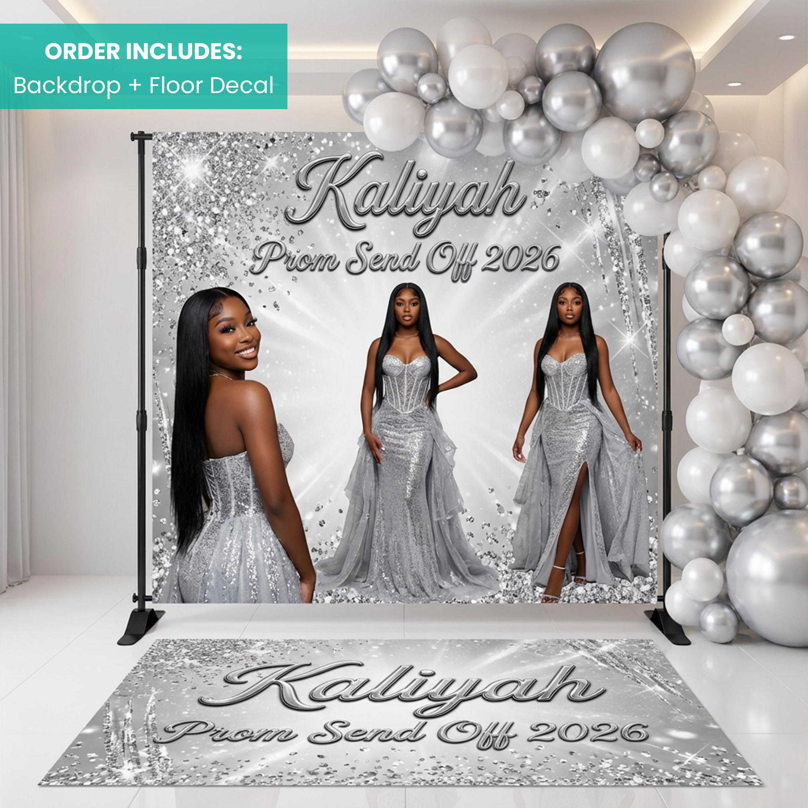 Prom Backdrop + Floor Decal, Prom Decor Signs, Prom Send off Party ...