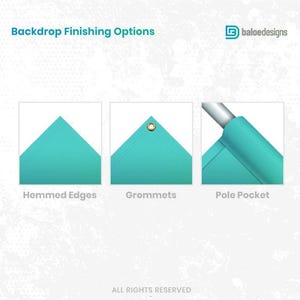 the back drop finishing options for an envelope