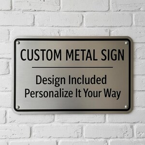 Custom Sign, Aluminum Metal Sign, Outdoor Sign, Personalized, Custom ...