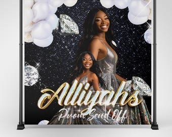 Prom Backdrop, Custom Prom Party Send Off Backdrop Banner, Personalized Party Decor, Prom Night Graduate, Class of 2024, Prom Sign Welcome