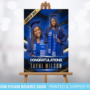 Graduation Welcome Sign, Graduation Party, Congrats to the Grad, Welcome Sign, Foam board Sign, Photo Foam Board Sign, Graduation Party Sign image 1