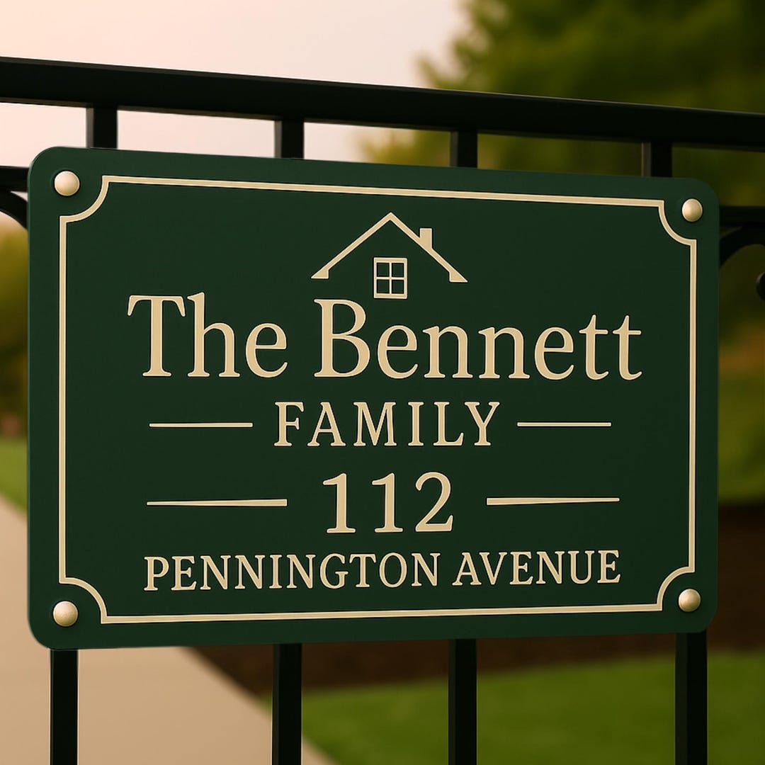 Custom Outdoor Entrance Sign, Gate Entrance Address, House Plaque ...
