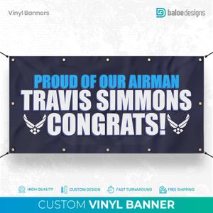 Custom Air Force Graduation Banner, Air Force Congrats Backdrop, Air Force, Air Force Welcome Home Banner Sign, Grad Congratulations Banner