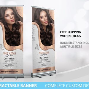 Retractable Banner, Custom Roll Up Banner Stand, Pop Up Banner Pop Up shop Banner, Custom Banner Sign Display Retractable Printing Rollup