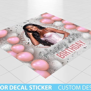 Custom Floor Decal sticker, Removable Sticker, Vinyl Floor Banner, Decor Personalized Floor Banner Decal Removable, Birthday Decorations