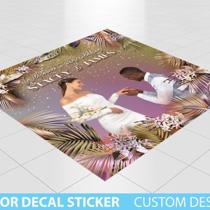 Wedding Custom Floor Decal sticker, Removable Sticker, Vinyl Floor Banner, Wedding Floor Banner Sticker Decal Removable, Wedding Quote Decor