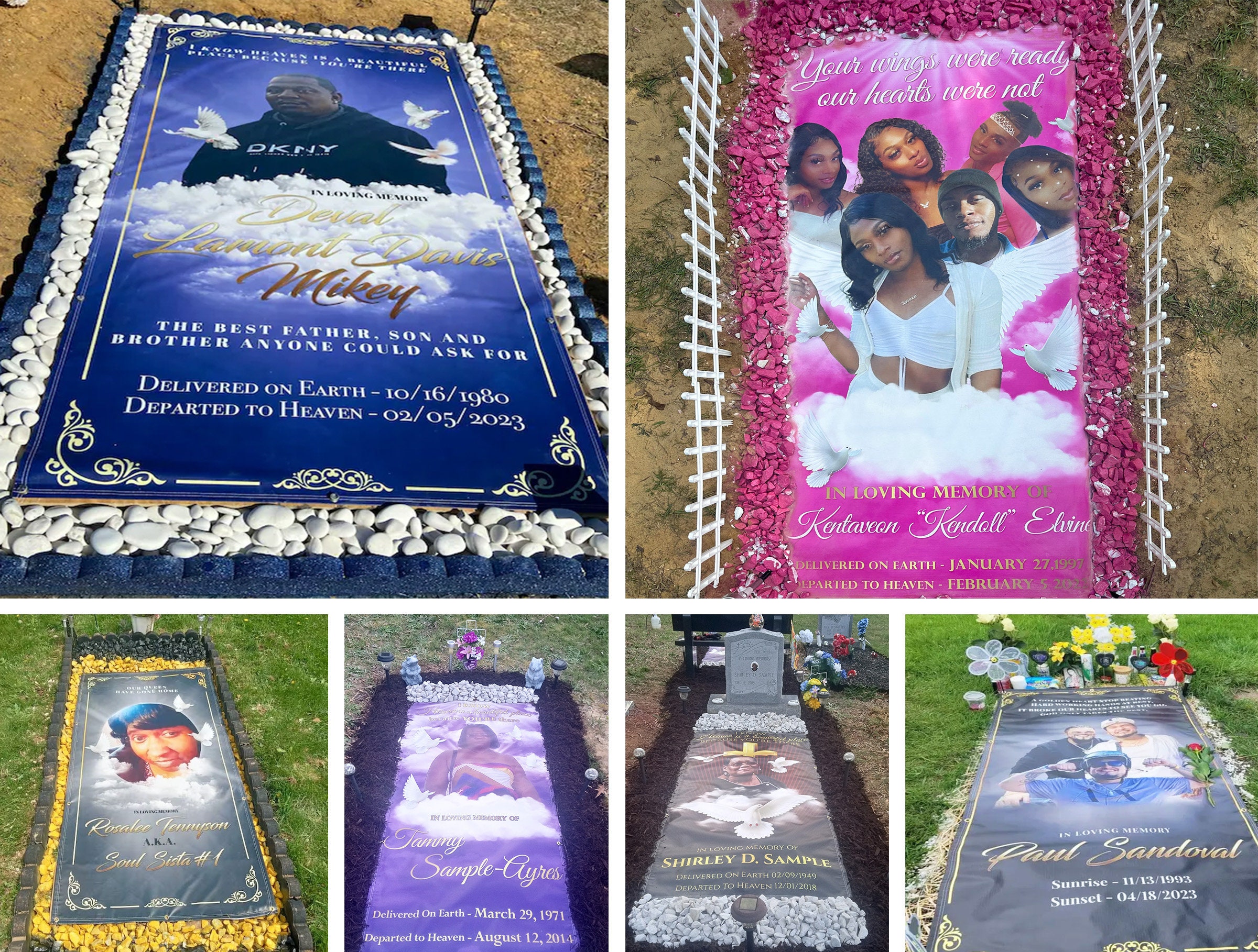 Custom Grave Blanket, Custom Memorial Grave Blanket