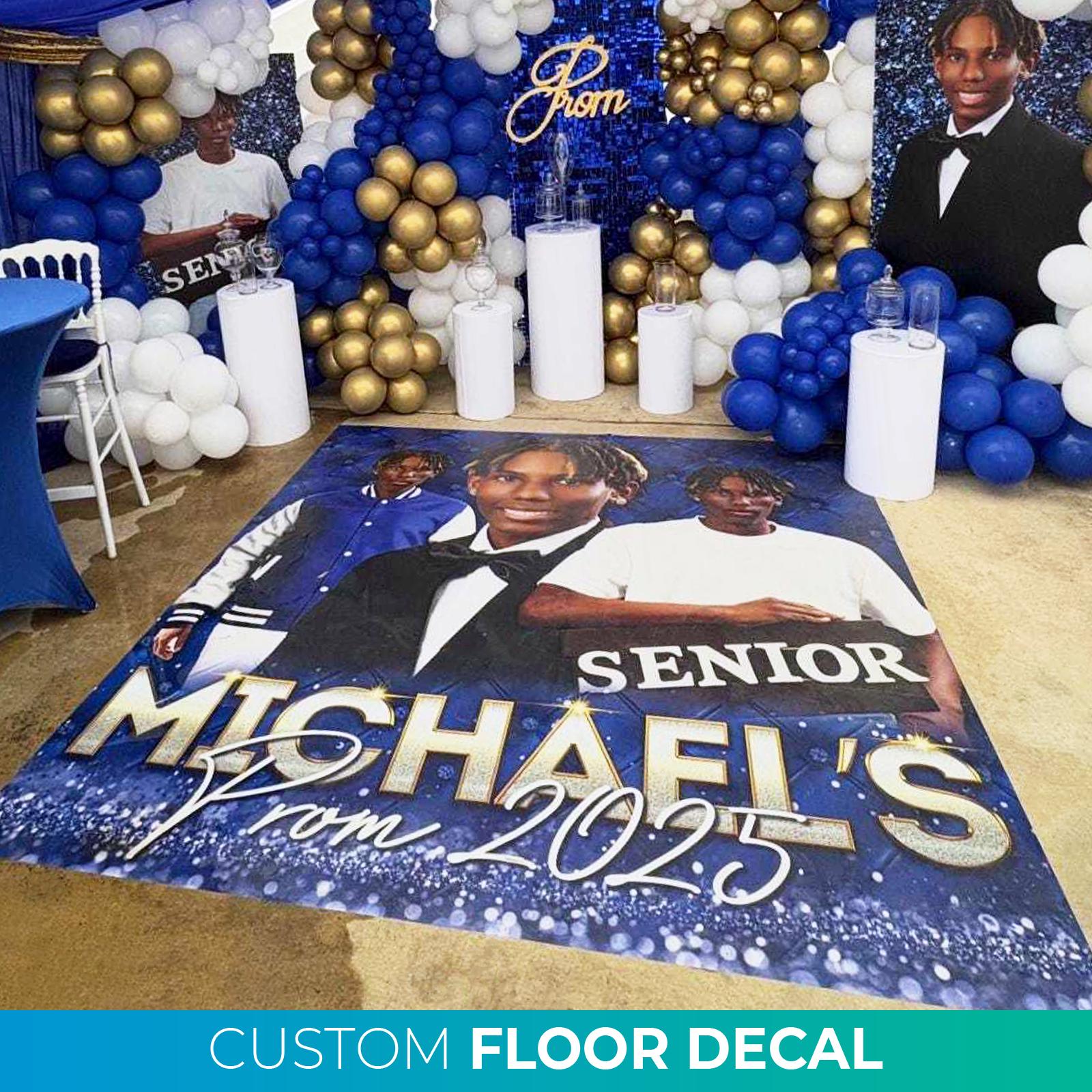 Custom Floor Decal, Graduation Prom Floor Decal, Adhesive Custom Floor Banner, Birthday Party Decor, Decoration Sticker Vinyl Adhesive