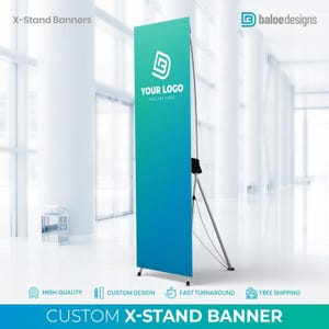 Custom X-Stand Banner, Promotional Banner Display, Custom Vinyl Banner Stand, Pop Up Banner, Business Sign Marketing, Custom Design