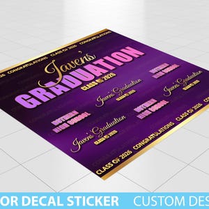Custom Floor Decal sticker, Removable Sticker, Vinyl Floor Banner, Adhesive Floor Banner Graduation Decor Sticker, Graduation Grad Party