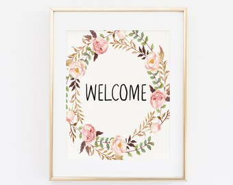 Come on in sign Printable art Welcome sign printable Come on