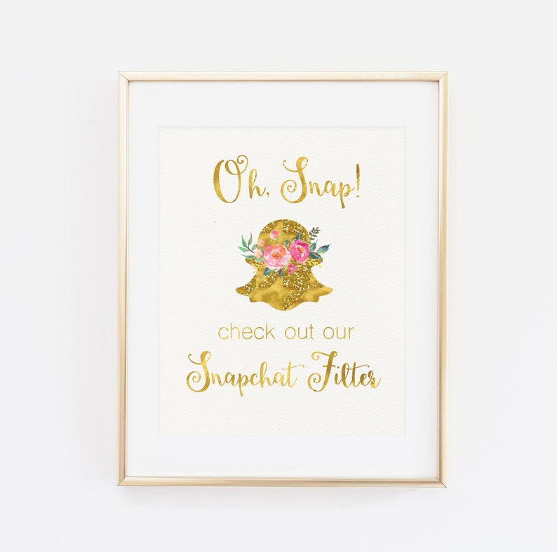 Immediate Obtain, Snapchat Indicator, Oh snap, Hashtag Snapchat Indicator Printable Marriage ceremony Indicator Geofilter Snapchat Indicator Printable Floral Gold indicator photograph relating to Printable Snapchat Logo titled Instantaneous Down load, Snapchat Signal, Oh snap, Hashtag Snapchat Indicator Printable Marriage Signal Geofilter Snapchat Indication Printable Floral Gold indicator