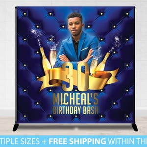 Custom Photo Birthday Backdrop, Party Sparkle Birthday Party Backdrop, Step Repeat Birthday Party, Sneakerball Sneaker Ball Backdrop Gold