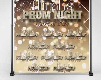 Prom Backdrop, Custom Prom Party Send Off Backdrop Banner, Personalized Party Decor, Prom Night Graduate, Class of 2024, Prom Sign Welcome