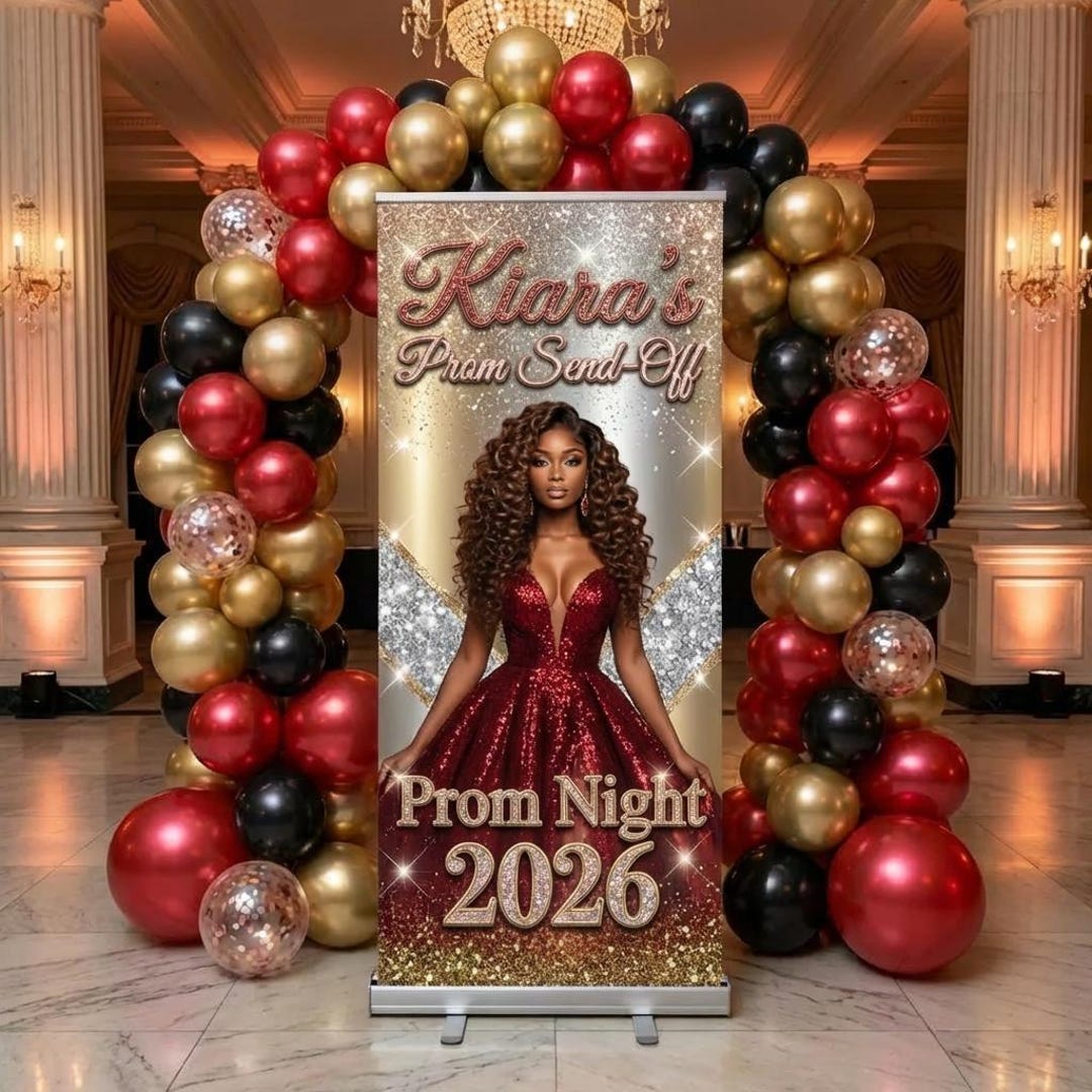 Custom Prom Banner, Retractable Banner, Prom Send off Welcome Sign ...