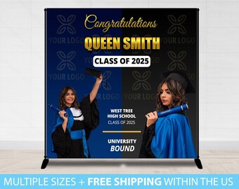 Graduation Backdrop Banner, Graduation Step and Repeat, Prom Backdrop, Graduation Backdrop, Custom Photo Prom Picture Class of Grad backdrop