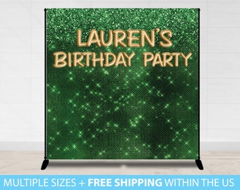 Step and repeat backdrop, Birthday Banner, Birthday Backdrop, Birthday Step and Repeat, Birthday Photo booth Backdrop, Green Grass Banner