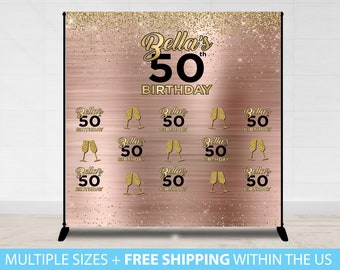 Step and repeat backdrop, Birthday Banner, 50th Birthday Backdrop, Birthday Step and Repeat, 30th 40th 50th, Photo Background Photo Booth