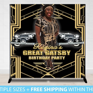 Buy Avezano 7x5ft Great Gatsby Theme Birthday Party Backdrop Roaring 20s  Retro 1920s Photo Booth Backdrop for Adults Birthday Party Decorations The  Great Gatsby Theme Bday Parties Photoshoot Background Online at  desertcartINDIA