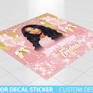 Custom Floor Decal sticker, Removable Sticker, Vinyl Floor Banner, Adhesive Floor Banner Sticker Decal Removable, Birthday Dance floor decal