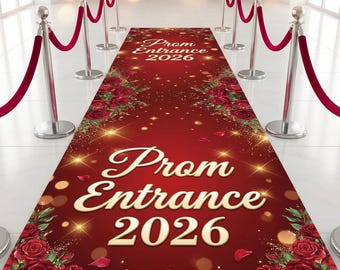 Royal Prom Runner, Prom Night Floor Decal, Prom Floor Decal Runner, Red Carpet Floor Sticker, Custom Graduation Entrance Walkway, Prom Party