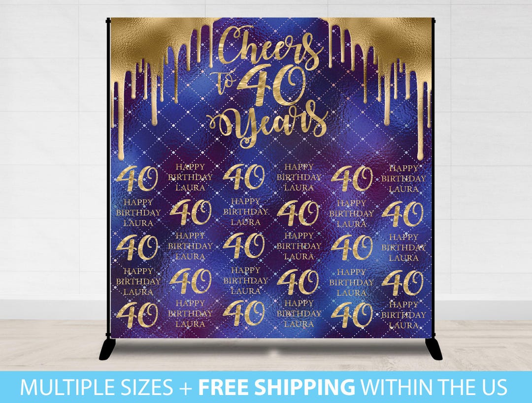 Aperturee Legend Gold Birthday Custom Step And Repeat Banner