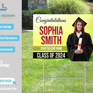 Graduation Yard Sign, Graduation Sign, Outdoor High School College Graduation Signs, Lawn Decorations, Class of 2023 Sign Congratulations