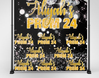 Prom Backdrop, Custom Prom Party Send Off Backdrop Banner, Personalized Party Decor, Prom Night Graduate, Class of 2024, Prom Sign Welcome