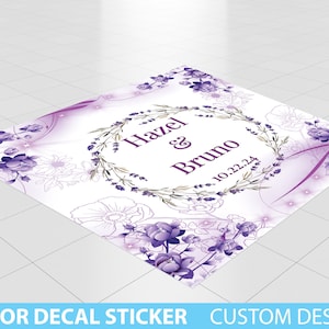 Wedding Custom Floor Decal sticker, Removable Sticker, Vinyl Floor Banner, Wedding Floor Banner Sticker Decal Removable, Wedding Quote Decor
