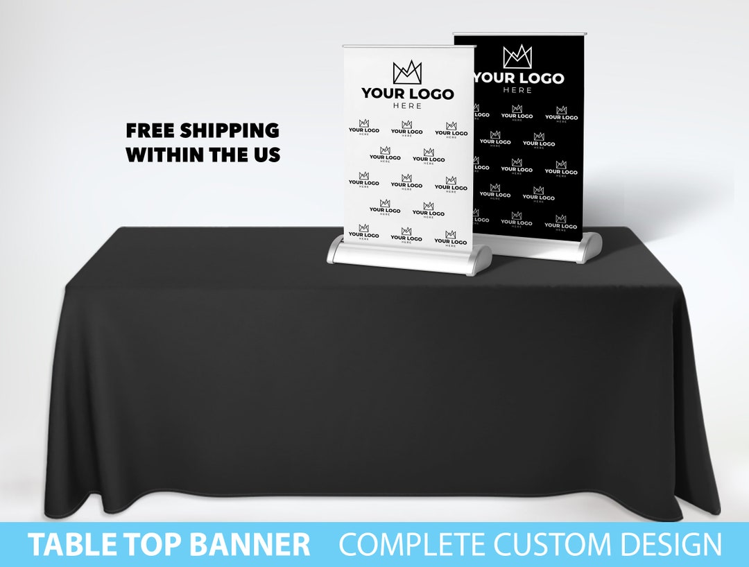 Table Top Banner, Custom Printed Table Top Banner Stand for Events