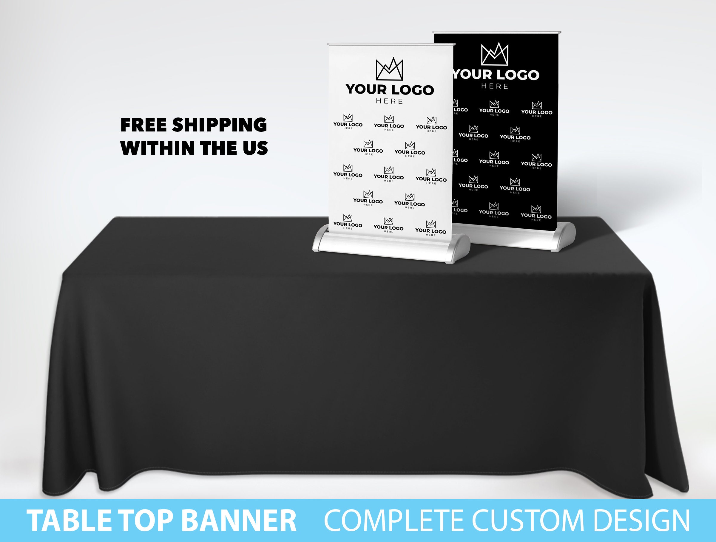 Table Top Custom Printed Table Top Banner Stand - Etsy