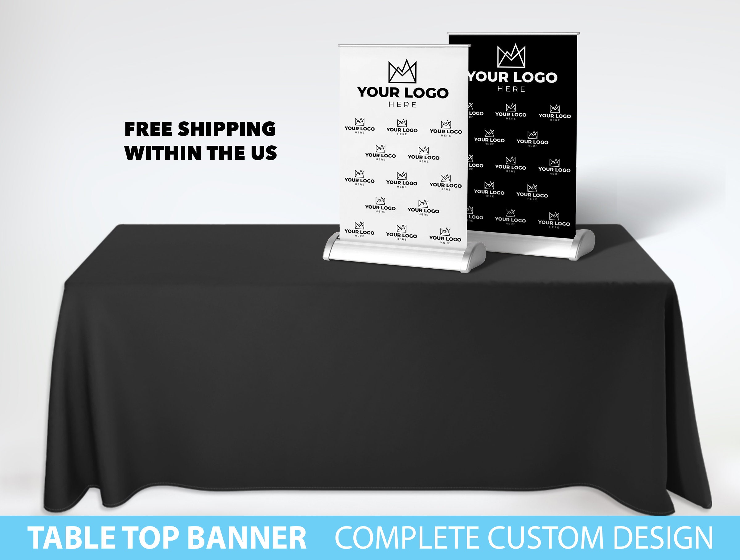 Table Top Banner Custom Printed Table Top Banner Stand for Events Retractable Banner Custom Roll up Banner Table Pop up Shop Table Banner Etsy