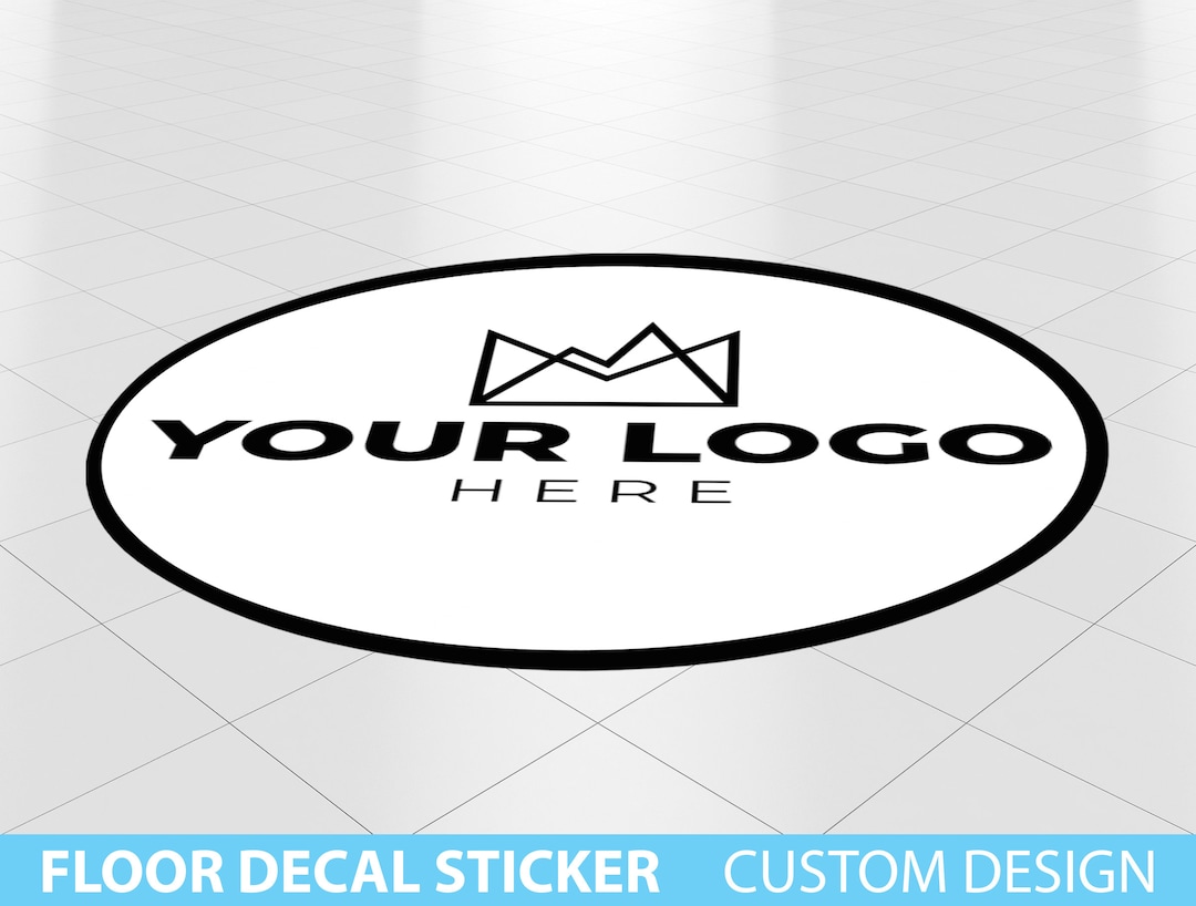 ROUND Circle Floor Decals, Logo Round Floor Decal, Circular Printed Floor Sticker, Round Shaped