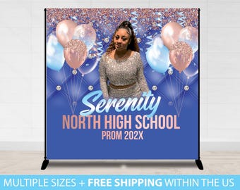 Prom Backdrop Banner, Senior Prom Step and Repeat, Graduation picture Photo arty Banner Backdrop, Graduation prom Backdrop Banner Party