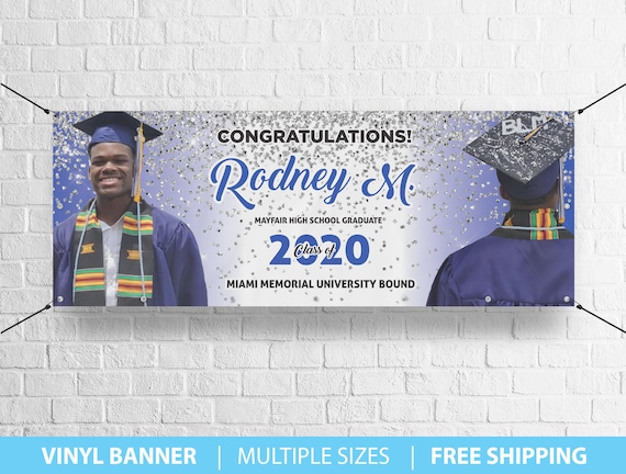 GRADUATION 2020 BANNER Vinyl Banner Graduation Backdrop Drive
