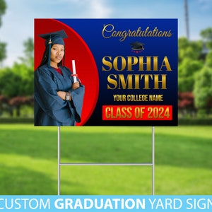 Graduation Yard Sign, Graduation Sign, Outdoor High School College Graduation Signs, Lawn Decorations, Class of 2023 Sign Congratulations