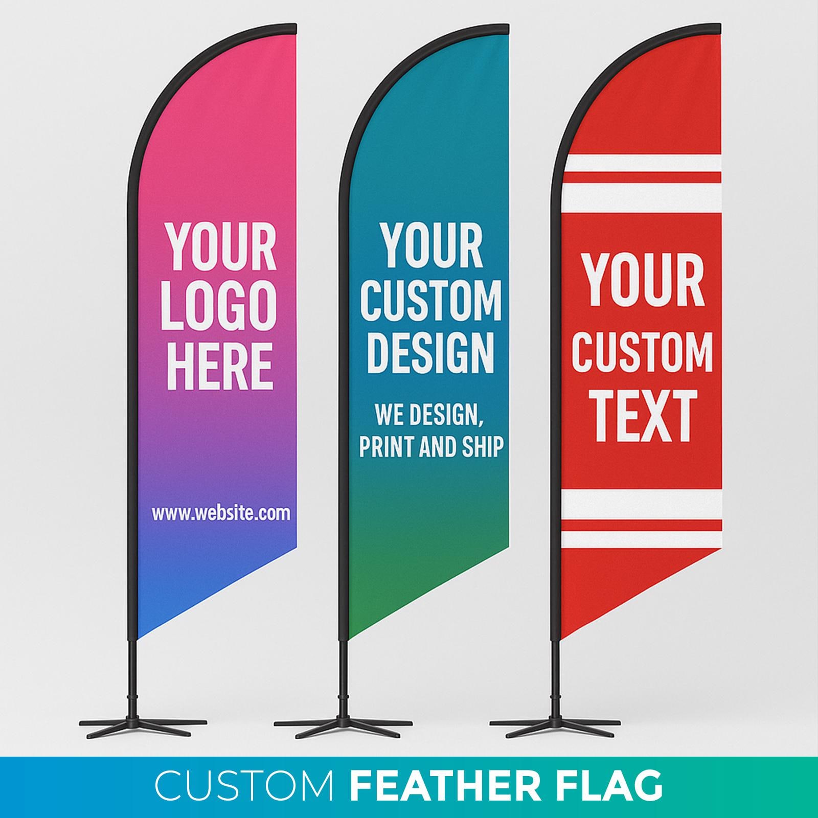 Custom Feather Flags, Feather Angled Flag, Flag Advertising, Indoor ...