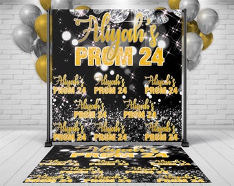 Backdrop + Floor decal, Prom Send Off, Prom Night Party Decor, Graduation Banner Floor Decal Party, Graduate class of 2024 Congrats grads