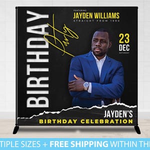 Custom Photo Birthday Backdrop, Party Birthday Party Backdrop, Step Repeat Birthday Party, Magazine Cover Backdrop Custom Magazine Backdrop