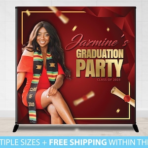 Graduation Backdrop Banner, Graduation Step and Repeat, Prom Backdrop, Graduation Backdrop, Custom Photo Prom Picture Class of Grad backdrop