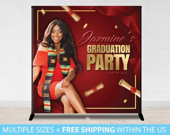 Graduation Backdrop Banner, Graduation Step and Repeat, Prom Backdrop, Graduation Backdrop, Custom Photo Prom Picture Class of Grad backdrop