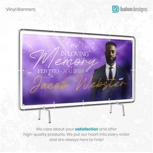 Custom Memorial Banner, Memorial in Loving Memory Sign, Funeral in ...