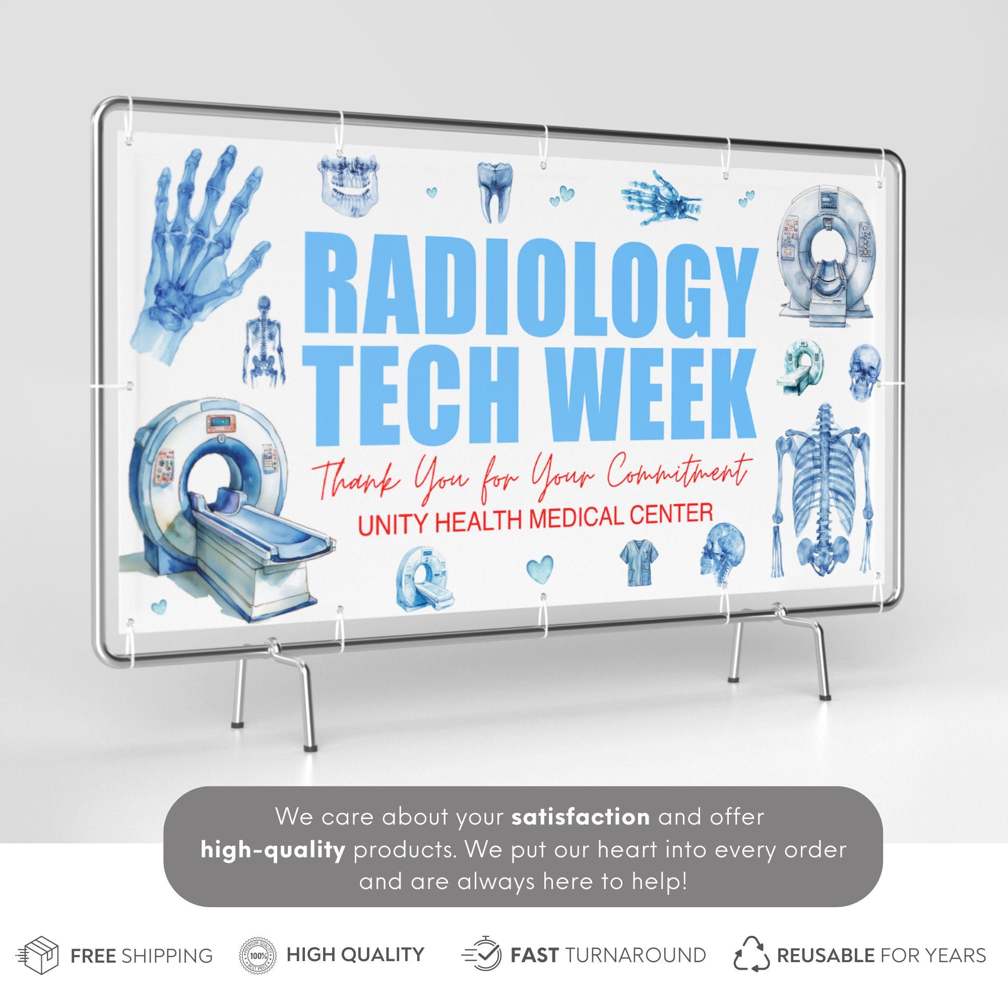 Rt Week Banner Sign Radiology Tech Week Custom Banner, RAD Tech Week Sign, Medical Decor ...